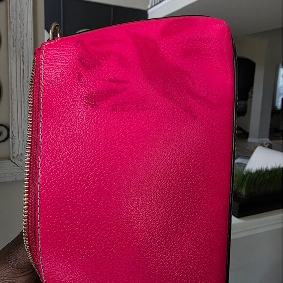 Pink Sapphire Kate Spade Wellesley Byrd Shoulder Bag 6x11 Flaw - Picture 8 of 8